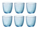Bormioli Rocco Water Glasses Slot - Blue - 290 ml - 6 pieces