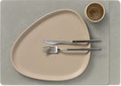 LIND DNA Placemats Nupo - Leather - Light Grey 45 x 35 cm - 2 Pieces