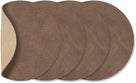 LIND DNA Coasters Nupo - Leather - Brown / Sand - double-sided - 13 x 11 cm - 4 pieces