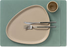 LIND DNA Placemats Nupo - Leather - Pastel Green - 45 x 35 cm - 2 Pieces