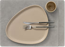 LIND DNA Placemats Hippo - Leather - Anthracite Grey - 45 x 35 cm - 2 pieces