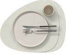 LIND DNA Placemats Nupo - Leather - Linen - Curved - 44 x 37 cm - 2 pieces
