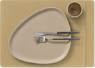 LIND DNA Placemats Nupo - Leather - Khaki - 45 x 35 cm - 2 Pieces
