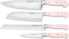 Wusthof Knife Set Classic Chef's Knife Santoku Knife Bread Knife Paring Knife - Pink Himalayan Salt 4-piece
