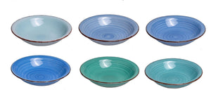 Cookinglife Deep Plates / Pasta Bowls Delice Blue ø 21 cm - 6 pieces