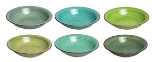 Cookinglife Deep Plates / Pasta Bowls Delice Green ø 21 cm - 6 pieces