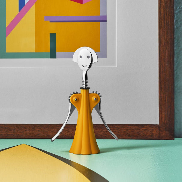 Alessi Corkscrew Anna G. - AM01 DY - Yellow - by Alessandro Mendini