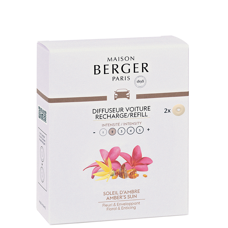 Maison Berger Refill - for car perfume - Amber's Sun - 2 Pieces