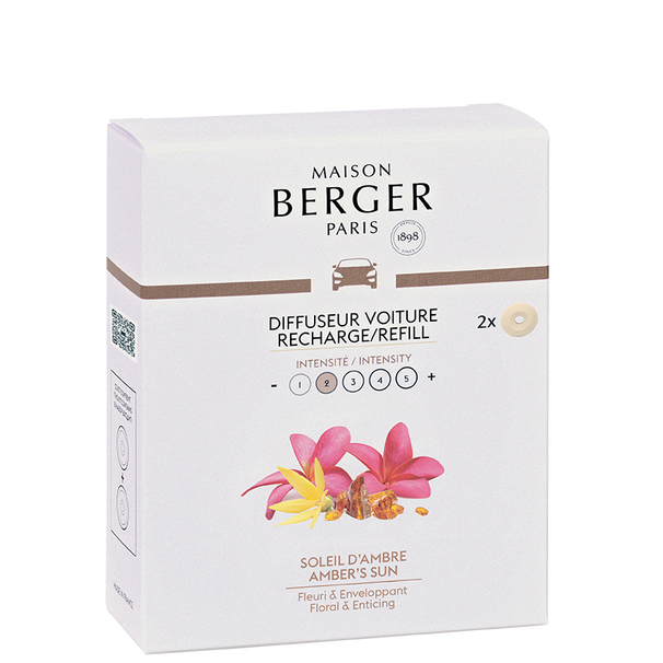 Maison Berger Refill - for car perfume - Amber's Sun - 2 Pieces