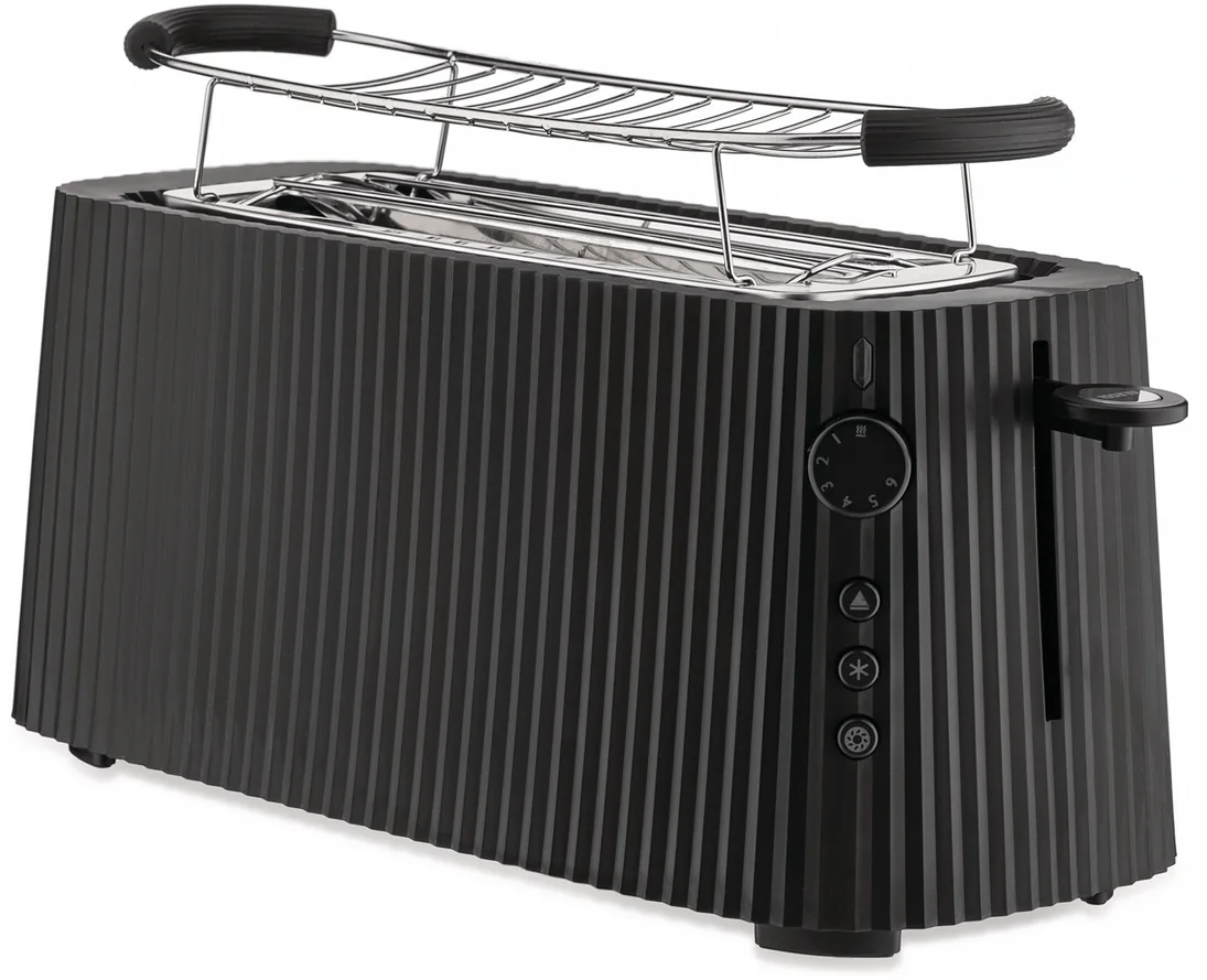 Alessi Toaster Plisse Black 1700 W MDL15 B by Michele De