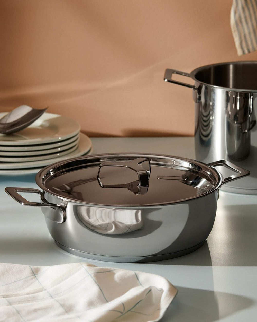 Alessi Casserole Pots&Pans - AJM102/24 - ø 24 cm / 3.4 liters - by Jasper Morrison