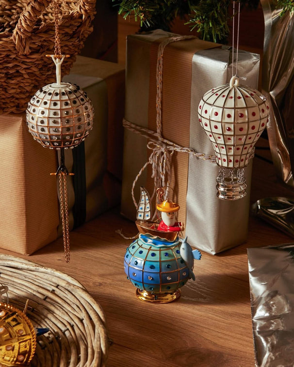 Alessi Christmas ball Faberjori - Air balloon - MJ16/4 - by Marcello Jori