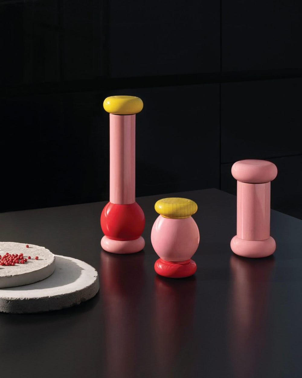 Alessi Pepper mill Twergi - MP0210 2 - Pink - by Ettore Sottsass