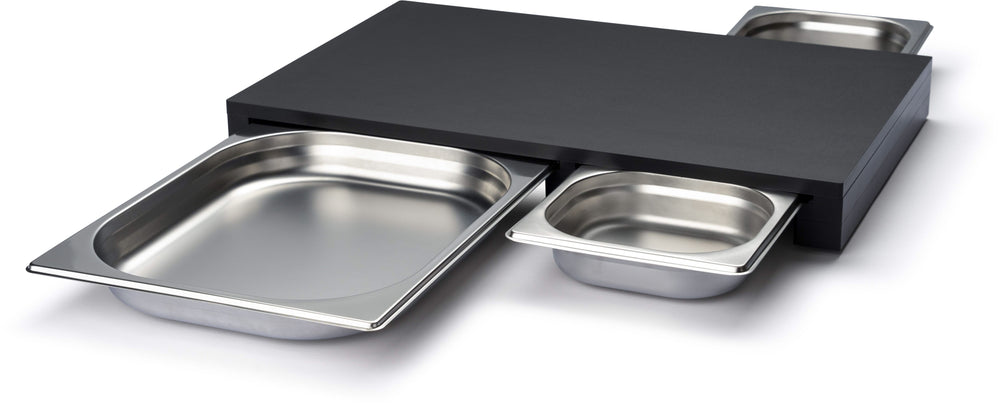 Continenta Cutting board  with 3 Stainless Steel Drawers - Duracore - 50 cm x 33 cm