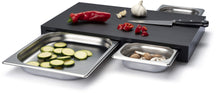 Continenta Cutting board  with 3 Stainless Steel Drawers - Duracore - 50 cm x 33 cm