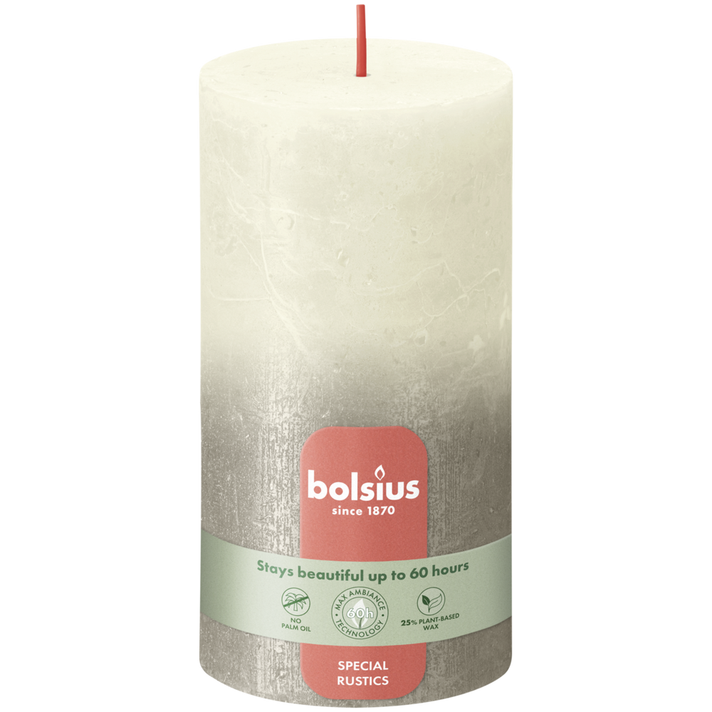 Bolsius Blunt candle Sunset Soft Pearl - 13 cm / ø 7 cm