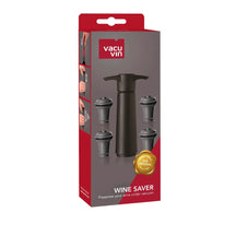 Vacu Vin Wine pump with 4 wine stoppers - Wine Saver - Black