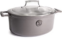 Saveur Selects Casserole Oval Voyage - Rabbit Grey - ø 30 cm / 5.6 liters - enameled non-stick coating