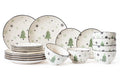 Cookinglife Dinnerware Set - Christmas Dinnerware - Pottery - Green 18-piece / 6 persons