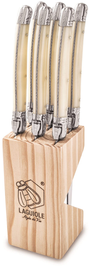 Laguiole Style de Vie Steak knives Premium Line Pearl - 6 pieces