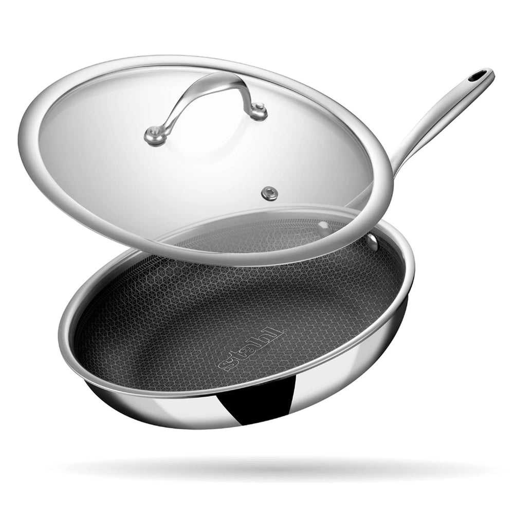 Stahl Cookware Frying Pan Hybrid 20 cm - Includes Glass Lid