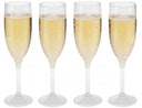 Cookinglife Plastic Champagne Glasses - CampVibe - Outdoor - Unbreakable - 165 ml - 4 Pieces