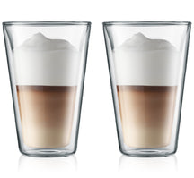 Bodum Double-walled Latte Macchiato Glass Carafe - Patented Valve - 400 ml - 2 Pieces