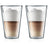 Bodum Double-walled Latte Macchiato Glass Carafe - Patented Valve - 400 ml - 2 Pieces