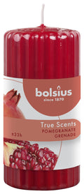 Bolsius Blunt candle True Scents Pomegranate - 12 cm / ø 6 cm