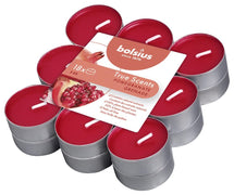 Bolsius Tea Light Candles True Scents Pomegranate 18 Pieces