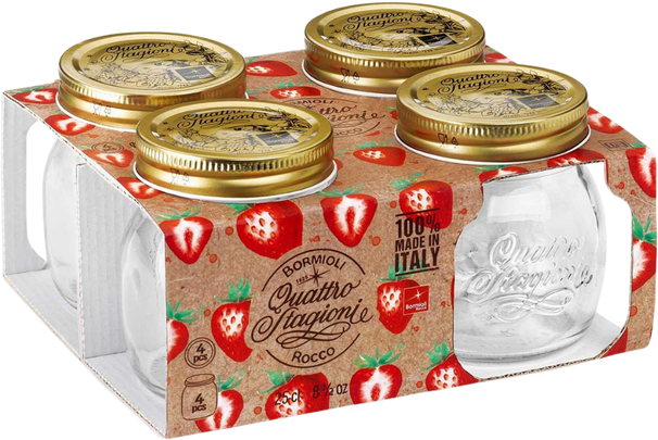 Vasetti Bormioli Rocco Quattro Stagioni 15 Cl - Set 12 Pezzi Con Ricettario, Per Conserve E Decorazioni - Foto 12