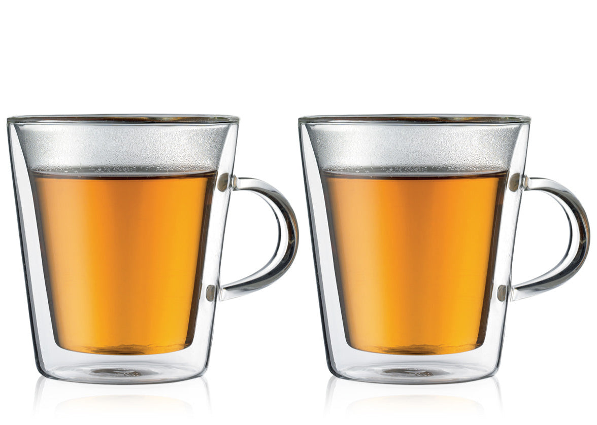 Bodum Double-walled Coffee and Tea Glasses with Handle Canteen