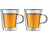 Bodum Double-walled Coffee and Tea Glasses with Handle Canteen - Patented Valve - 200 ml - 2 Pieces
