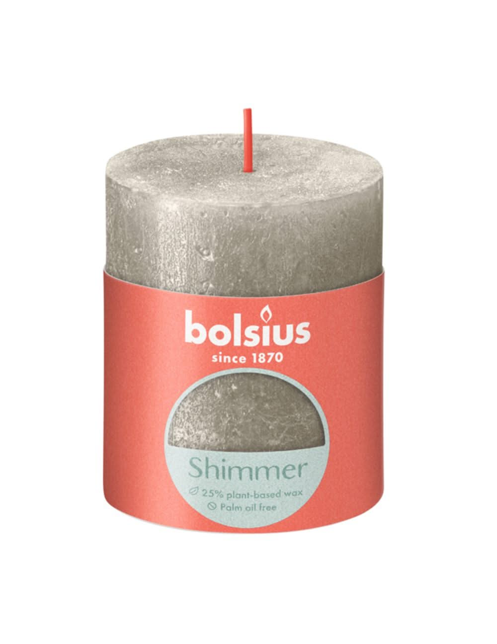 Bolsius Blunt candle Shimmer Champagne - 8 cm / ø 7 cm