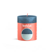 Bolsius Blunt candle Shimmer Blue - 8 cm / 7 cm