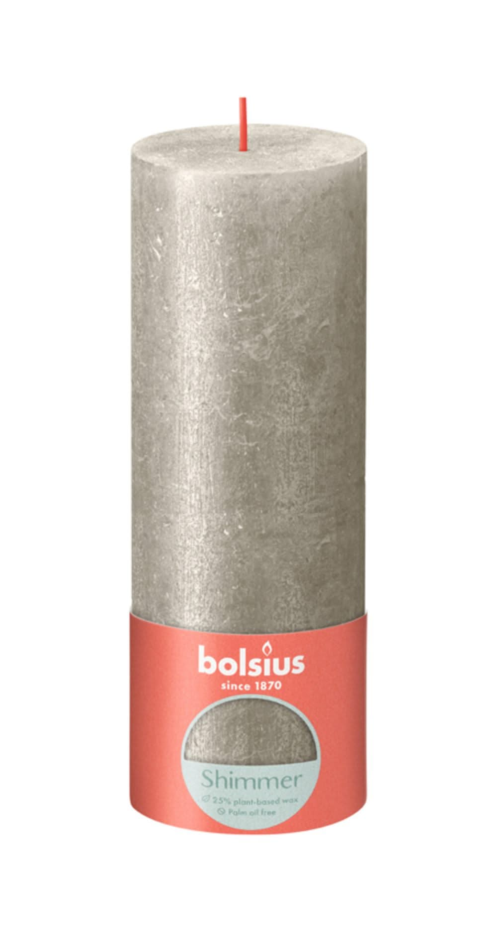 Bolsius Blunt candle Shimmer Champagne - 19 cm / ø 7 cm