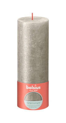 Bolsius Blunt candle Shimmer Champagne - 19 cm / ø 7 cm