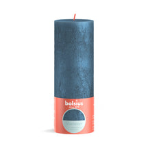 Bolsius Blunt candle Shimmer Blue - 19 cm / ø 7 cm