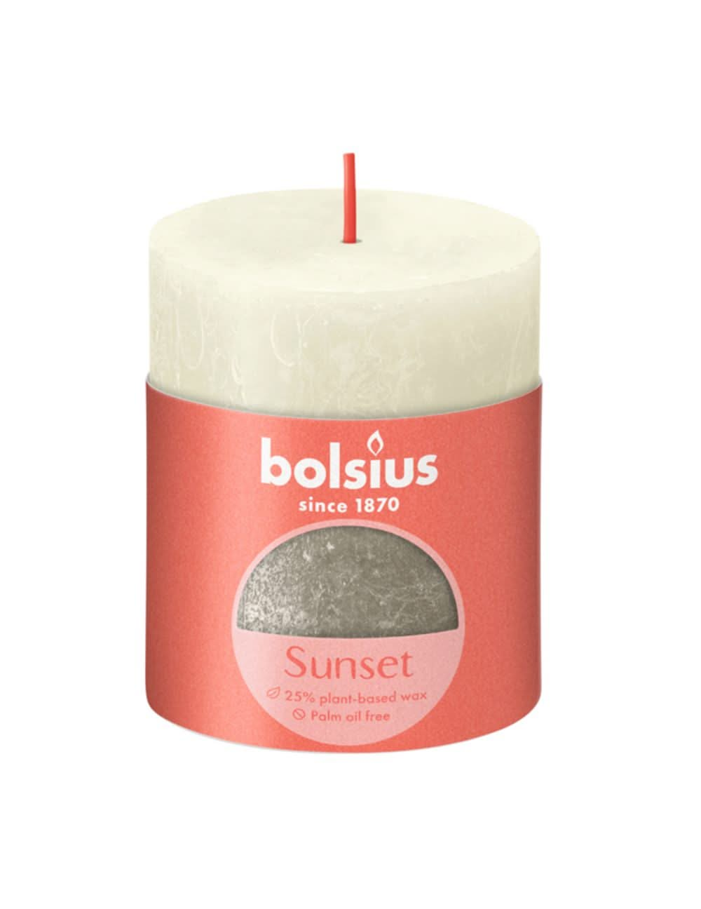 Bolsius Blunt candle Sunset Soft Pearl - 8 cm / ø 7 cm