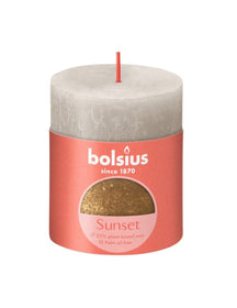 Bolsius Blunt candle Sunset Sandy Grey - 8 cm / ø 7 cm