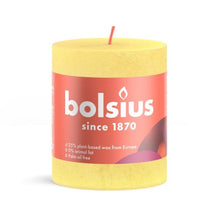 Bolsius Stump candle Rustic Sunny Yellow - 8 cm / ø 7 cm