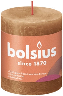 Bolsius Blunt candle Rustic Spice Brown - 8 cm / ø 7 cm