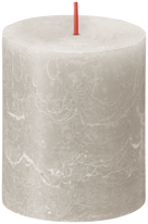 Bolsius Blunt Candle Rustic Sandy Grey - 8 cm / ø 7 cm