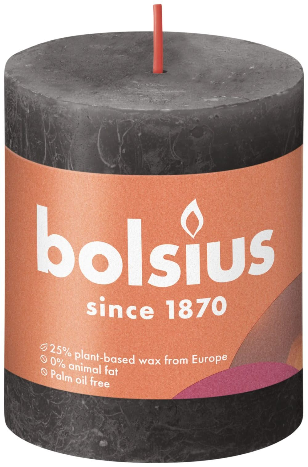 Bolsius Blunt Candle Rustic Stormy Grey - 8 cm / ø 7 cm