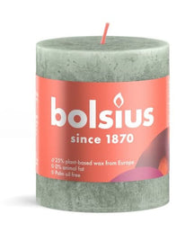 Bolsius Blunt Candle Rustic Jade Green - 8 cm / ø 7 cm