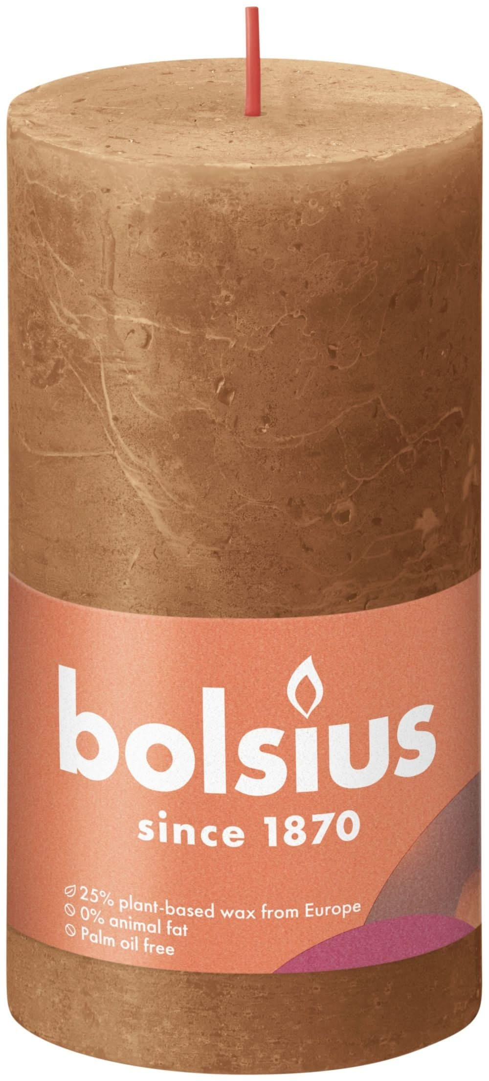 Bolsius Blunt Candle Rustic Spice Brown - 13 cm / ø 7 cm