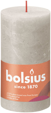 Bolsius Blunt Candle Rustic Sandy Grey - 13 cm / ø 7 cm