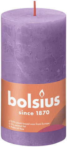 Bolsius Blunt Candle Rustic Vibrant Violet - 13 cm / ø 7 cm