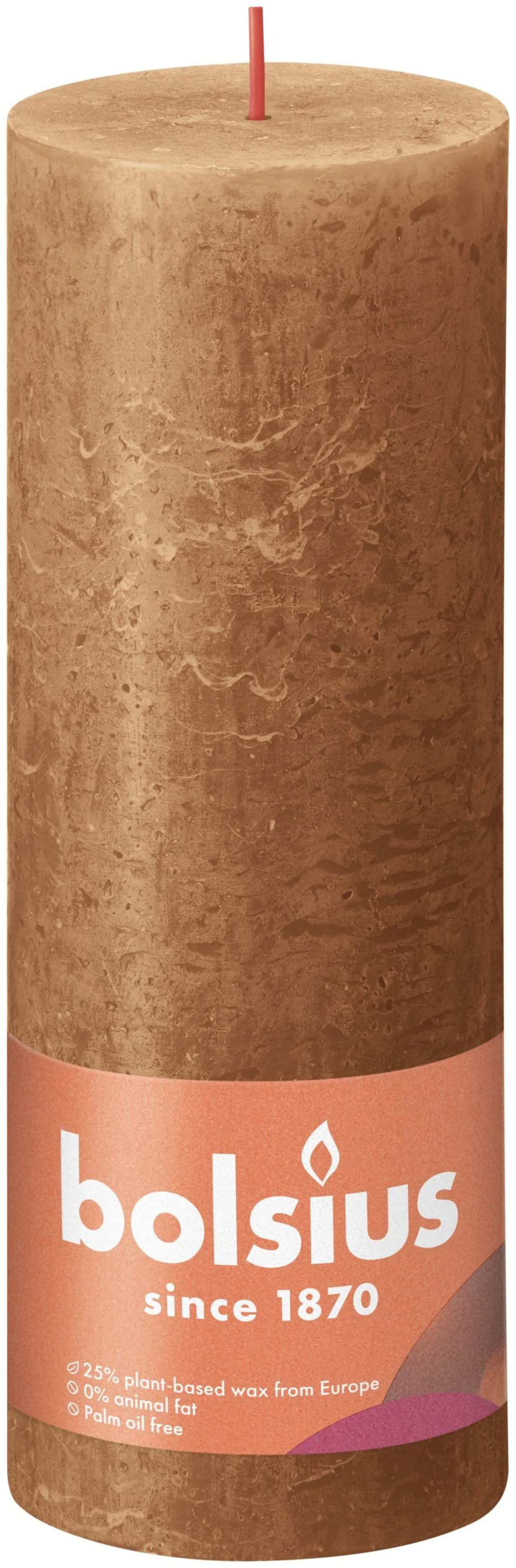 Bolsius Blunt Candle Rustic Spice Brown - 19 cm / ø 7 cm