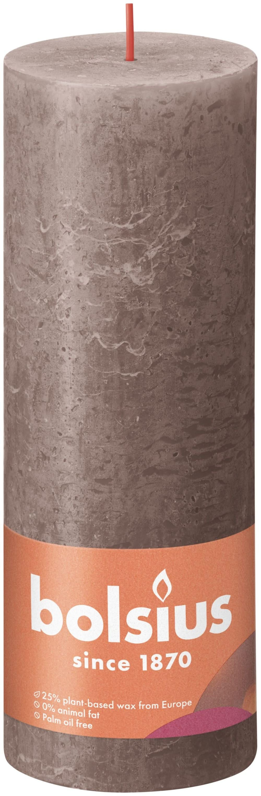 Bolsius Blunt Candle Rustic Rustic Taupe - 19 cm / ø 7 cm